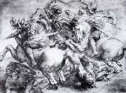 Leonardo  Da Vinci The Battle of Anghiari Spain oil painting artist